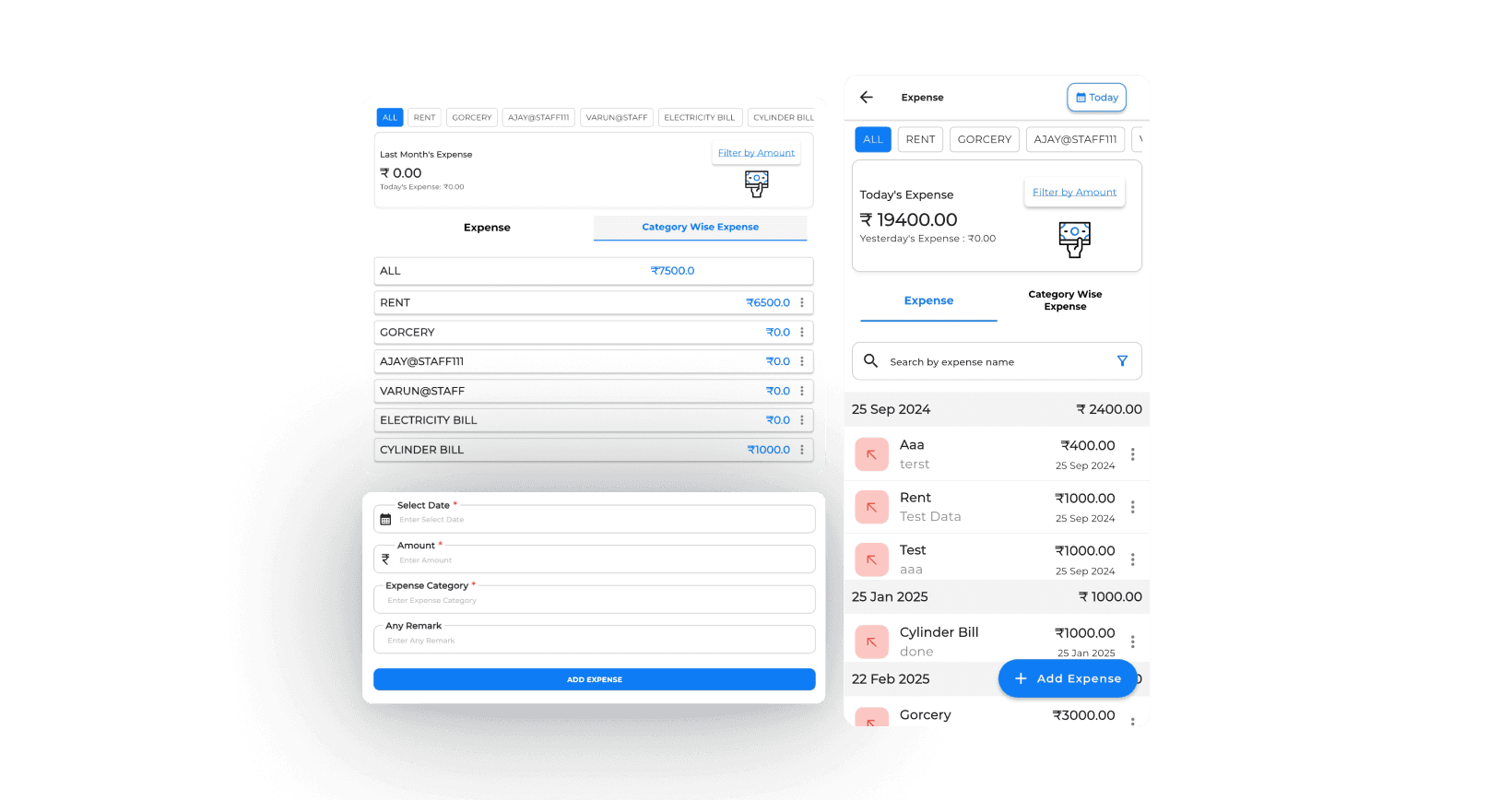 Track business expenses with categorized entries in Apna BillBook