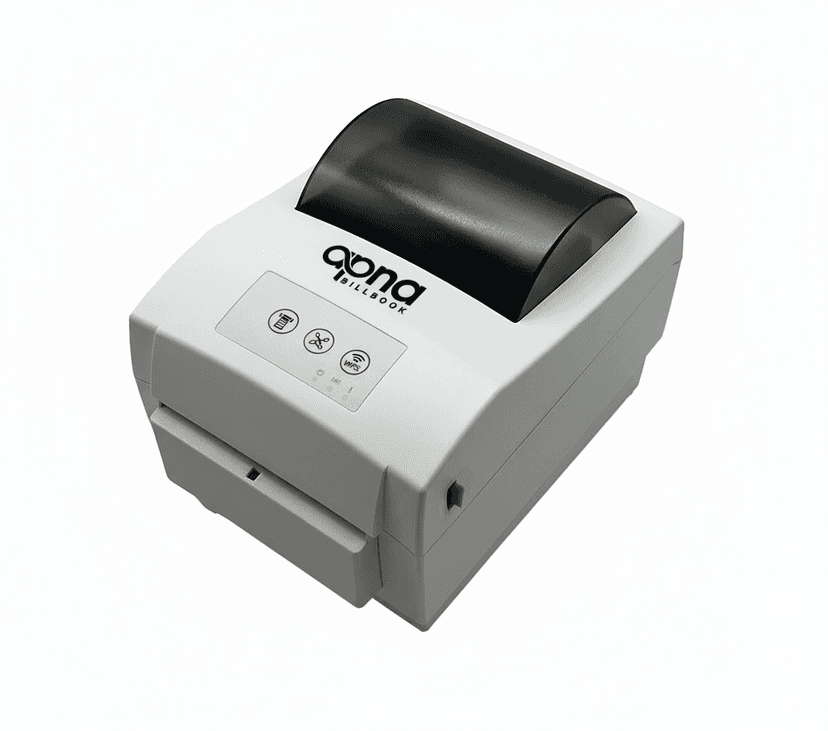 Apna Billbook ABB421 4-inch Label + Receipt Printer with Auto Cutter | USB, Bluetooth, LAN, WiFi